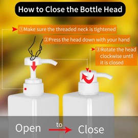 Premium Refillable Soap Dispenser Bottles | Convenient and Elegant Dispenser for Shampoo, Lotion, Soap or Hand Wash in Kitchen or Bathroom - Square (Ivory, 16 Ounce / 450 ml)