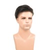 Auspiciouswig Fine Mono Human Hair Toupee, Hair Replacement System NPU