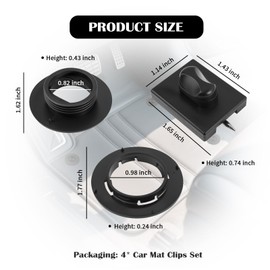 4PCS Car Mat Clips,Portable Floor Mat Clips for Floor Mats Anti-Slip & Securely Fastening,Universal Car Floors Mats Retainer Cars Interior Accessories for Cars Carpet