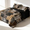 CCoutueChen Leopard Print Comforter Set King Size African Animal Fur