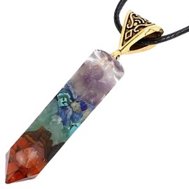 BIRLD Orgonite Natural Stone Necklace, Healing, Purification, Power Stone, Love Luck, Work, Money Luck, Amulet, Gemstone