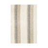 Creative Co-Op Tan & Grey Striped Cotton Tea Towels (Set