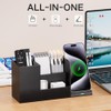 LADSTAG Vegan Leather Desk Organizer with Phone Stand