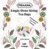 PRAANA Empty Drawstring Tea Bags - Biodegradable Corn Fibre Tea