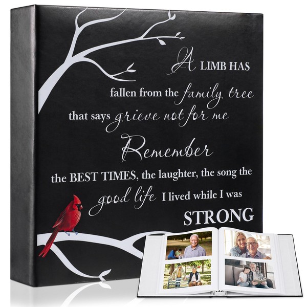 ReliThick Cardinal Funeral Photo Album 4 x 6 Inch 200