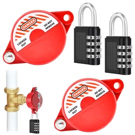 smseace 2Pack Gate Valve Lockout Device with Coded Lock Suited for 1to2-1/2 gate Valve Handles Gate Valve Lockout Water Spigot Lock for Outdoor Faucet Water Spigot Faucet Devices