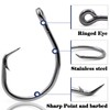 FishTrip Circle Hooks Saltwater Catfish Hook, Stainless Steel Fishing Hooks