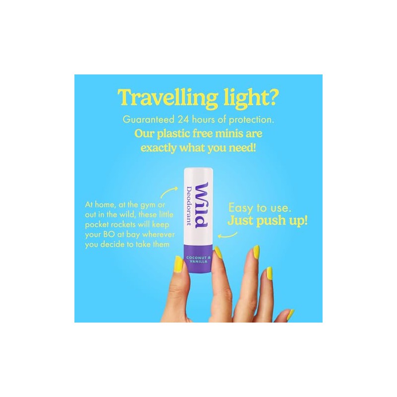 Wild Pack of 3 Mini Deodorants in Fresh Cotton &