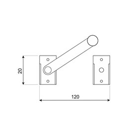 DMX - Garden Gate Latch Door Lock Garden Gate Bolt Bolt Push Bolt Lock Door Slide Door Holder for Garden Gates, Shutters, Gates, Pack of 1 - WOG - Golden, 120 x 20 mm