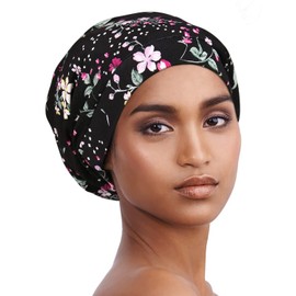 Alnorm Slouch Skullcap Beanie Satin Lined Knitted Cap Large Orange