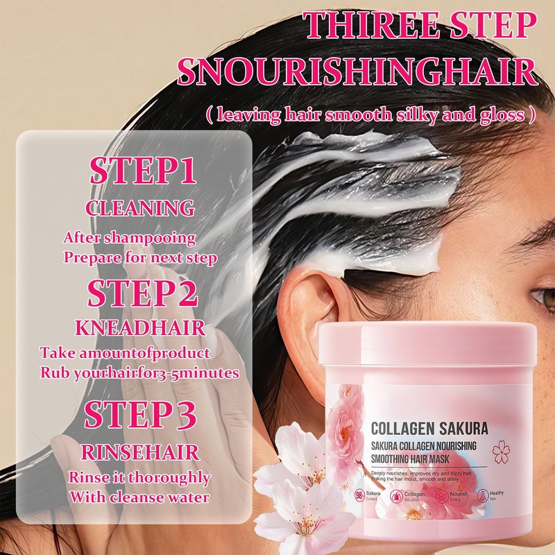 Sakura Deep Conditioning Smoothing Hair Mask for Dry Damaged Hair,17.64