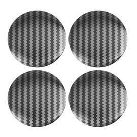 X AUTOHAUX 56.5mm Car Wheel Center Hub Cap Sticker Carbon Fiber Pattern 4pcs