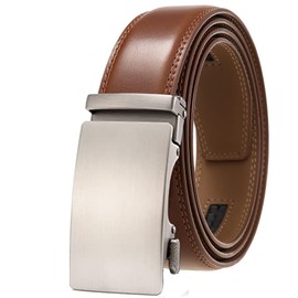 Aini Savoie 2 Pack Ratchet Belt for Men - Mens Belt Leather 1 3/8" for Casual Jeans - Fit 36" to 44" Waist Adjustable (Style S4, 36" to 44" Waist Adjustable)