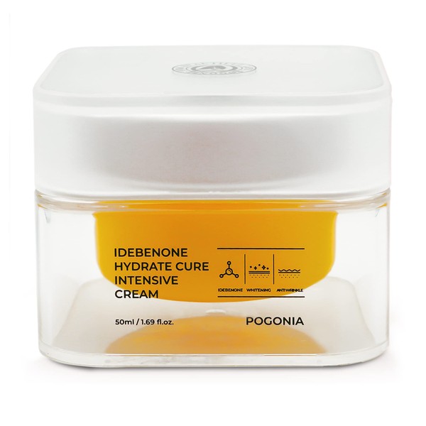Pogonia Anti-Wrinkle Face Cream with Idebenone & Hyaluronic Acid (1.7 oz) – EGF, IGF & FGF Skin Repair Factors – Anti-Aging, Firming, Brightening – Reduce Wrinkles & Age Spots - Made in Korea (Cream)