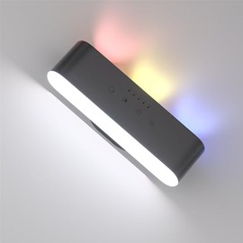 Reglaaly Wall Sconces Battery, 360° Rotate Magnetic Rechargeable Wall Mounted Lamp with 3 Color Temperatures, Wireless Wall Lights for Bedroom, Living Room(Night Sky Black)