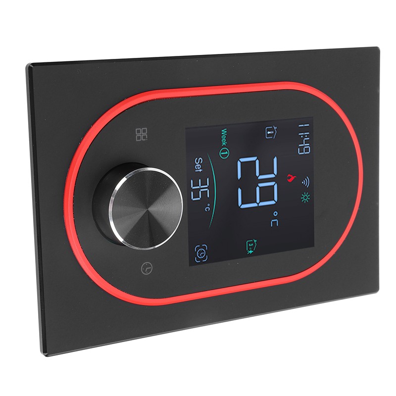 Smart Color Thermostat LCD Programmable Knob Control Touchscreen Water Heating