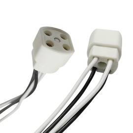 2pcs G10Q 4-Pin Circline Round Fluorescent LED Tube Lamp Ceiling Light Socket Ceramics 4-Pin G10Q Base Socket G10Q Base Lamp Holder