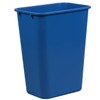 MARKSON 10 Gallon Plastic Rectangular Wastebasket Blue