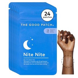 The Good Patch Nite Nite - Parche para dormir con cáñamo y melatonina, liberación sostenida, parche natural, bienestar portátil alimentado por plantas