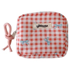 Burator.com Check Ribbon Mini Pouch / 뷰레이터닷컴 체크 리본 미니 파우치
