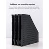 Sivelike A4 File Holder Folding Bookshelf,1 Year Warranty,3 Vertical Compartments