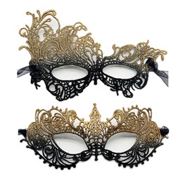 TFTSR Masquerade Masks for Women Couples,Men Mardi Gras Mask,Girls Black Gold Lace Eyes Costume,Adults Venetian Party Dress