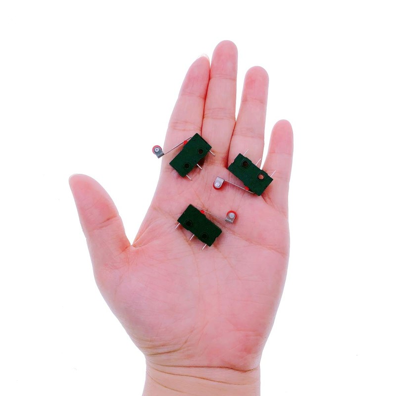 JZK 15 x Mini micro switch momentary hinge metal roller
