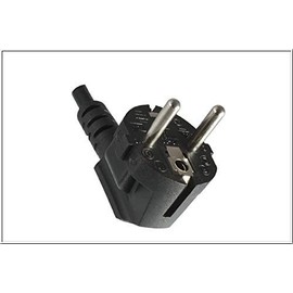 Power cable 2 m (VDE 1 mm² 1.2 m + 2 x0,80 M 22/2XYC SCHUKO TO 90 °/2x IEC60320 °C13 – 12 – Black
