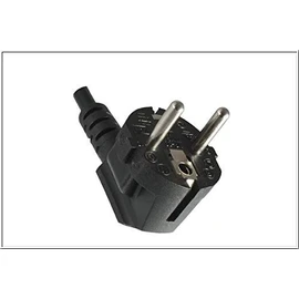 Power cable 2 m (VDE 1 mm² 1.2 m + 2 x0,80 M 22/2XYC SCHUKO TO 90 °/2x IEC60320 °C13 – 12 – Black