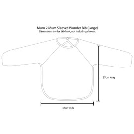 Sleeved Wonder Bib, Sz Lge, 2 pack - Lime / Teal