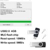 lcwamy USB 4GB USB Flash Drive 2 Pack Bulk Swivel