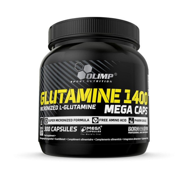 OLIMP - Anti-Catabolic L-Glutamine Mega Caps (300 Capsules) Dietary Supplement with High Quality Glutamine | 300 Count (1 Pack)