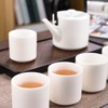 Fine Ceramic Teapot Set,Chinese Suet Jade White Porcelain Tea Pot