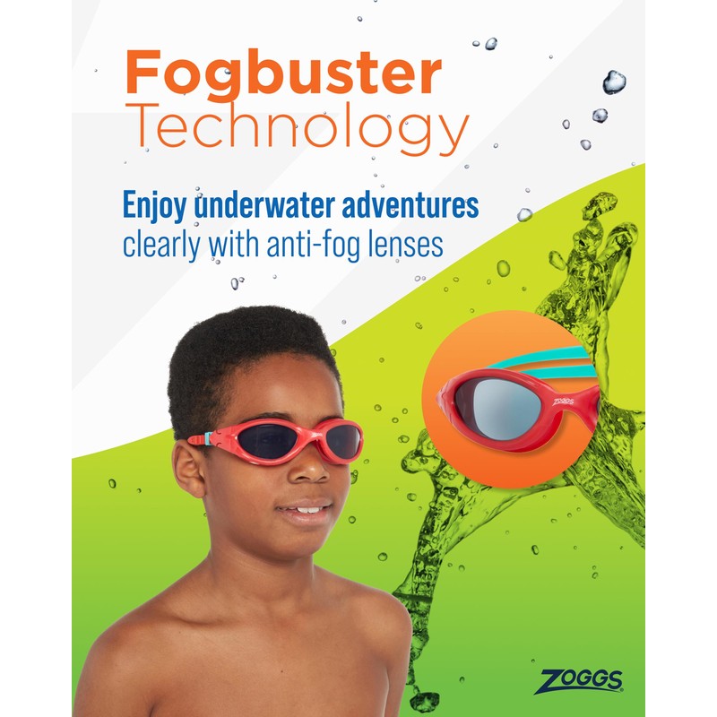 Zoggs Children's Panorama Junior Swimming Goggles with UV Protection, Wide