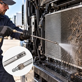 55CM Pressure Washer Cleaning Wand with 1/4-Inch Connection – 304 Stainless Steel 3-Hole Extension for Tight Areas