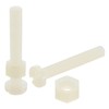 sourcing map 50Sets Nylon Screw Nut Assortment, M5-0.8x30mm Slotted Pan