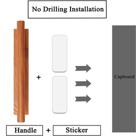 kwa heri Self-Stick Push Pull Helper Hidden Cabinet Handle ABS Plastic Door Window Wardrobe Handle Instant Cabinet Drawer Furniture Handles (8, Yellow)