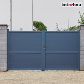 KOTARBAU® Door Knob 90 mm Profile Cylinder Door Handle Aluminium Handle Set Door Handle Door Handle Long Plate Set Anthracite Interior Door Exterior Door Handle