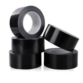 Kwtpsg Heavy Duty Black Duct Tape 5 Pack Strong No Residue All-Weather Duct Tape 2 inches x 30 Yards Multi-Use for Indoor & Outdoor Repairs, Industrial, Professional Use