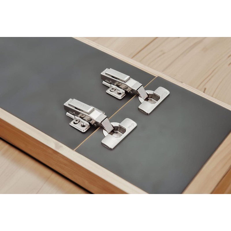Stolmet Furniture Hinges Set of 2 Hinges with Guide Cover