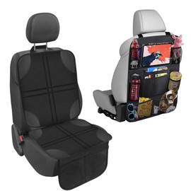 Starward Autositzschoner, Kindersitzunterlage Auto rutschfest Wasserabweisender, Sitzschoner Auto Kindersitz mit Rückenlehnenschutz, Allgemein Autositzschutz, Autoaufbewahrungstasche