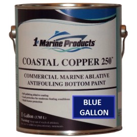 1st Marine Products Coastal Copper 250 Blue Gallon Antifouling Ablative Marine Bottom Paint