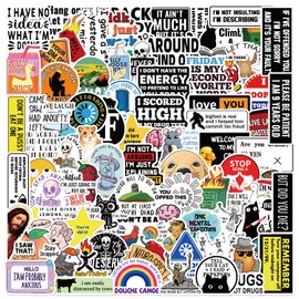 50 PCS Cartoon Snarky Meme Stickers - Hilarious Waterproof Vinyl Decals for Adults, Perfect for Water Bottles, Laptops, and More! Add a Touch of Sarcasm to Your Style!
