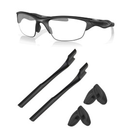 Replacement Earsocks & Nosepieces Rubber Kits for Oakley Half Jacket 2.0 OO9144|Half Jacket 2.0 XL Sunglass - Black