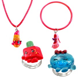 Shopkins Painter changeable Lip-Cord Prommy Bangle Bubbles and Polish R Jewelry Set