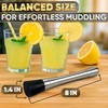 8 Inches Drink Muddler for Cocktails – Stainless Steel Muddler