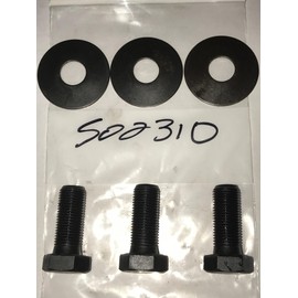 Brooks AG Parts Set of Three (3) Blade Mounting Bolts with Washers Compatible Replacement for King Kutter Code 502310. Fits RFM Series Finish Mowers, Black