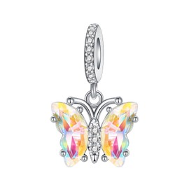 BIZK Holiday Charm Pendant Women's for Bracelet 925 Sterling Silver Charm Bead Pendant for European Bracelets and Necklaces, Sterling Silver