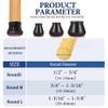 Chair Leg Floor Protector and Furniture Sliders (Black-16pcs, Round-S)