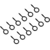 Powlankou 160 Pieces 1 inch Screw Eyes, Black Zinc Plated